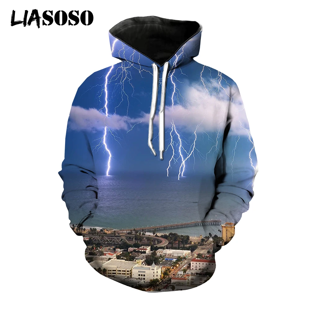 

New Popular Magical Lightning Hoodies 3D Printing Fashion Rock T Shirt Hip Hop Hoodie Sweatshirts Casual Tops