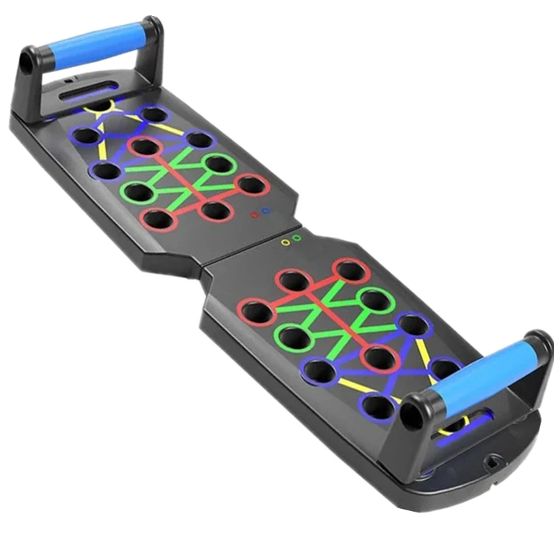 

Load 300kg Counting Push Up Rack Board With Resistance Bands Body Building Fitness Chest Arms Muscle Strength Exercise Equipment