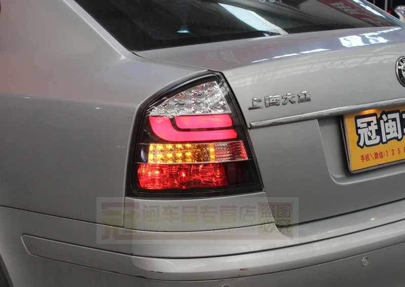 Автомобильный Стайлинг для Skoda Octavia Задние фонари 2005- Octavia задний фонарь светодиодный задние фары DRL тормоз Обратный Авто аксессуары