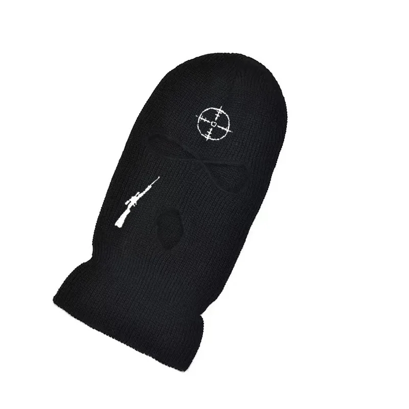 Балаклава с вышивкой для снайперской винтовки маска на все лицо зимняя шапка