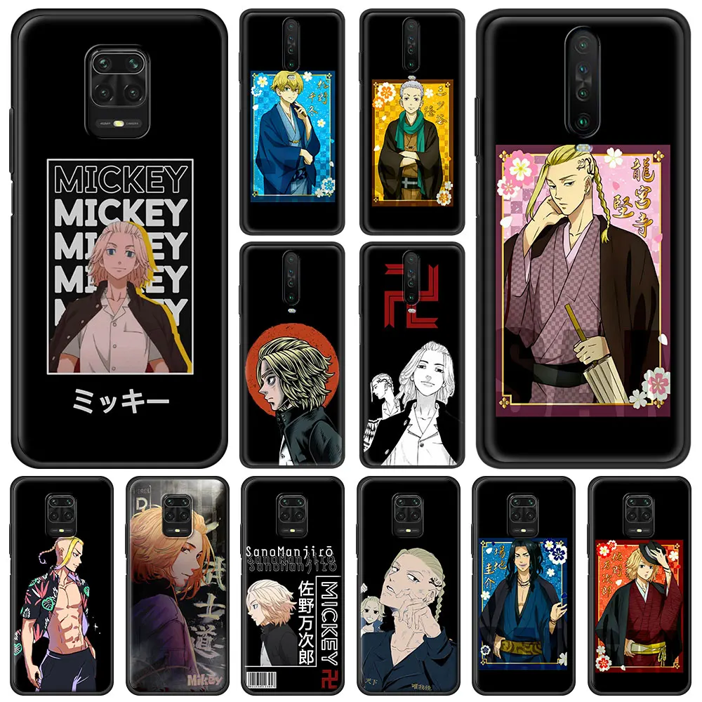 

Tokyo Revengers Anime Manjiro Phone Case For Xiaomi Redmi Note 9S 9 8 10 Pro 7 8T 9C 9A 8A K40 Soft Black Cover Luxury Couqe