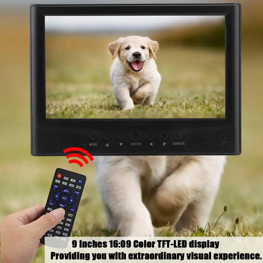 LEADSTAR 9 дюймов DVB-T/T2 ATSC Портативный цифровой телевизор фронтальный динамик мини автомобиль аналоговый телевизор tf-карта Телевизор с автомобильным держателем зарядные устройства