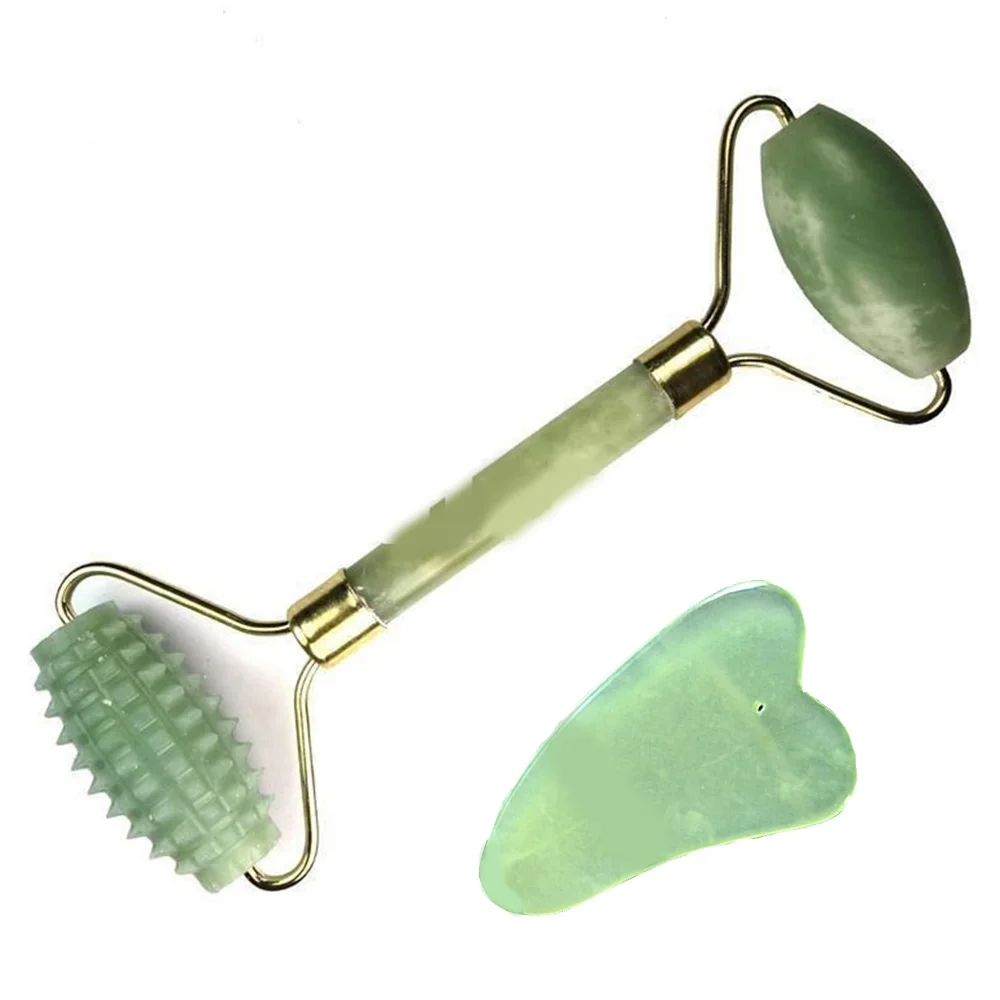 

Facial Massage Roller Jade Stone Face Lift Body Skin Relaxation Slimming Beauty Neck Thin Lift Guasha Tool Home Decoration Craft