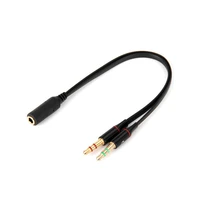 earphone microphone splitter 3 5mm tpe y audio splitter 1 female to 2 male adapter cable connected cord to laptop pc converter