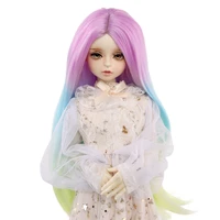 13 14 bjd doll wig high temperature fashion long rainbow straight and curly bjd wigs sd for bjd doll