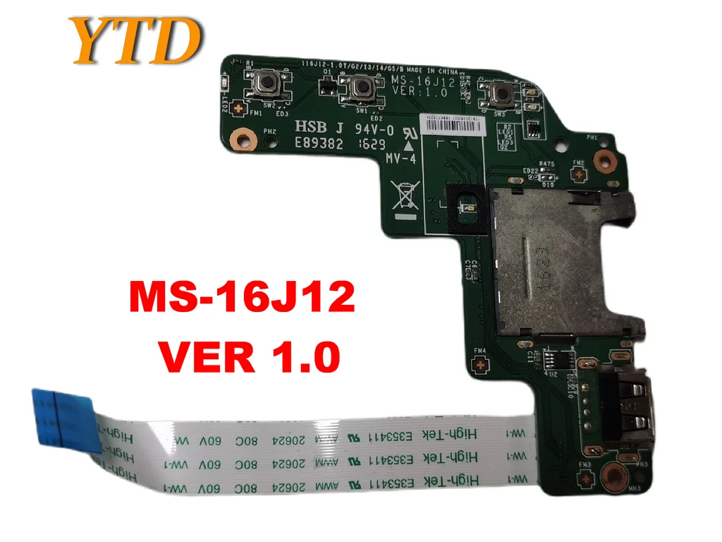 

Original for MSI GE72 GE72-003US GE62 GP62 GP72 Series Laptop USB Card Reader Media Button Board MS-16J12 VER 1.0 tested good