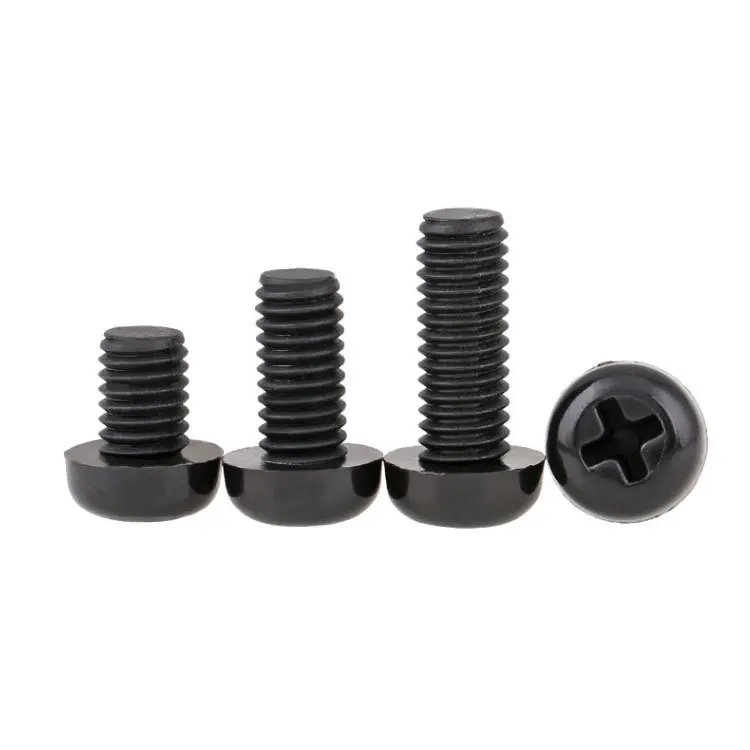 10 шт./лот пластиковый нейлоновый винт с круглой головкой черный цилиндрической