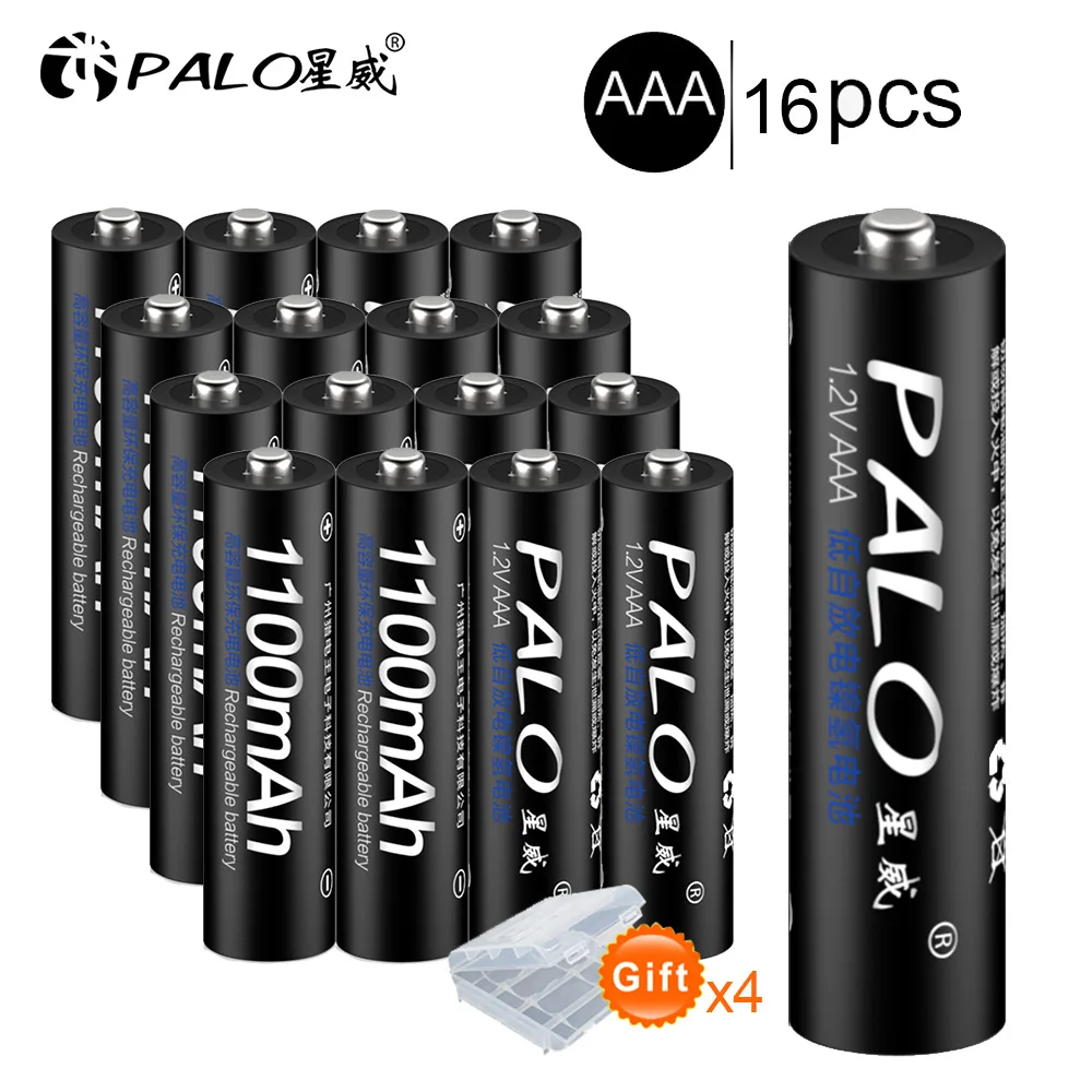 PALO 8/16/32 шт. 1 2 В 3 А NIMH 1100 мАч AAA аккумуляторная батарея ni-mh | Электроника