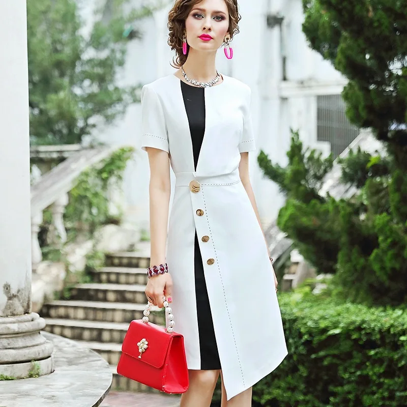 Офисное женское платье на раннюю осень 2019 Новое высококачественное сексуальное