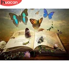 HUACAN Алмазная картина Полный Круглый квадратный пейзаж книга Алмазная вышивка бабочки картины Стразы мозаика Декорация