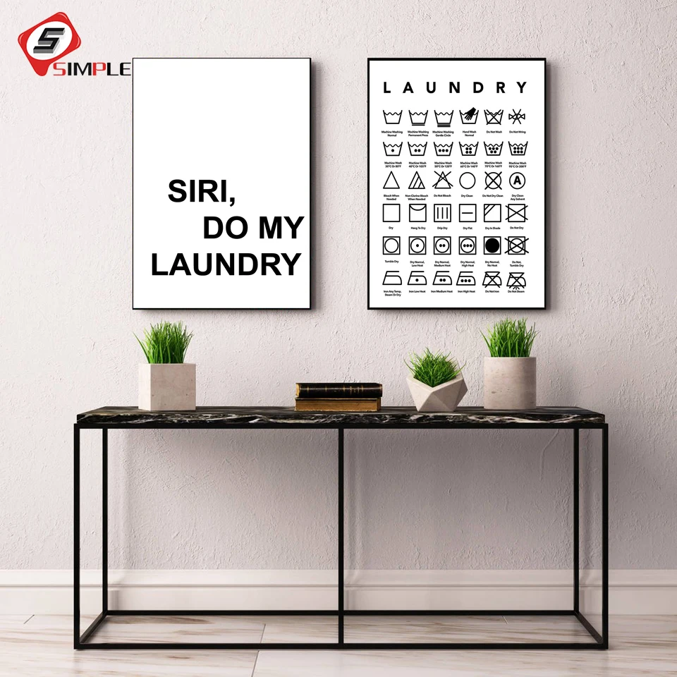 

Canvas Nordic Pictures Home Decoration Laundry Guide Paintings Wall Art HD Prints Creative Hotel Poster Modular For Living Room
