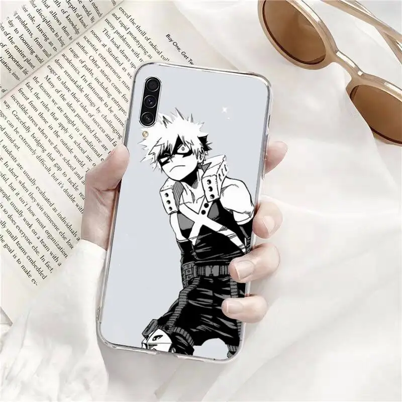 

Anime My Hero Academia deku bakugou Boku no Phone Case Transparent For Samsung Galaxy A71 A21s S8 S9 S10 plus note 20 ultra