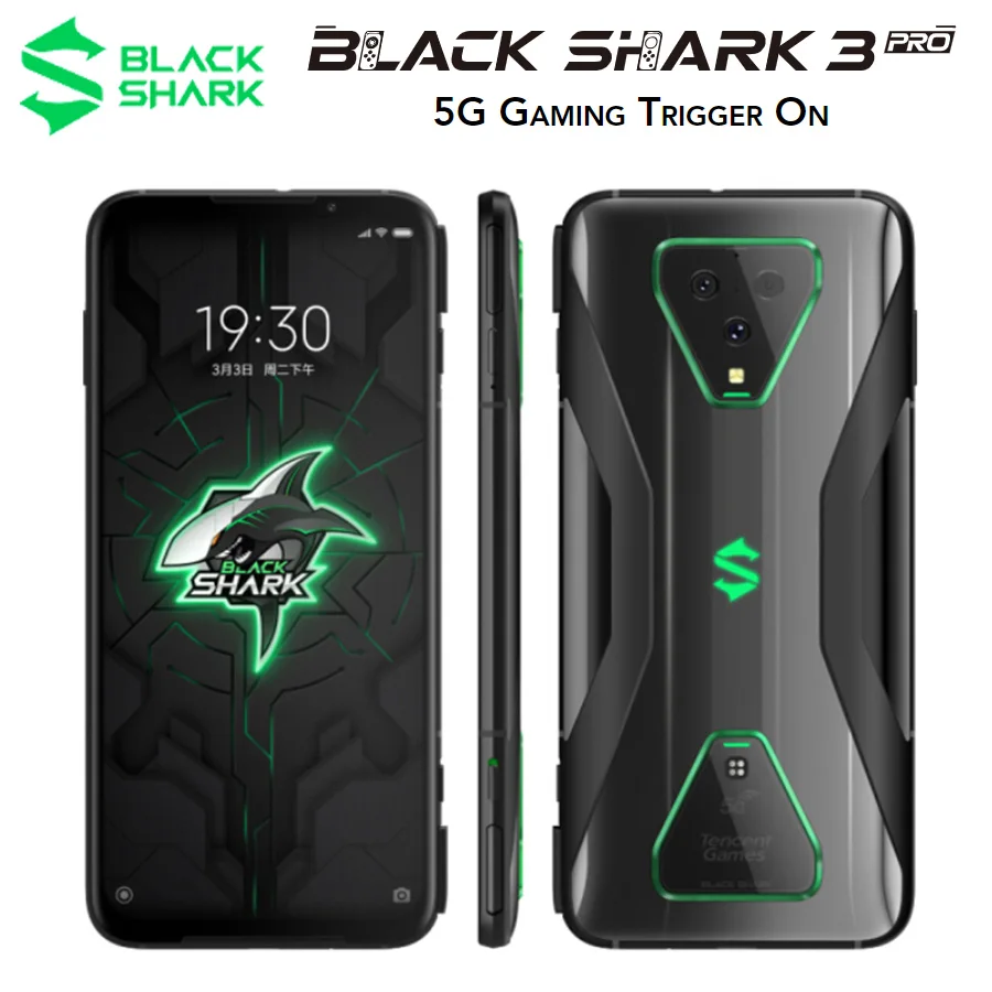 Глобальная версия Xiaomi Black Shark 3 Pro мобильный телефон с экраном 7 1 дюйма 12 Гб ОЗУ 256