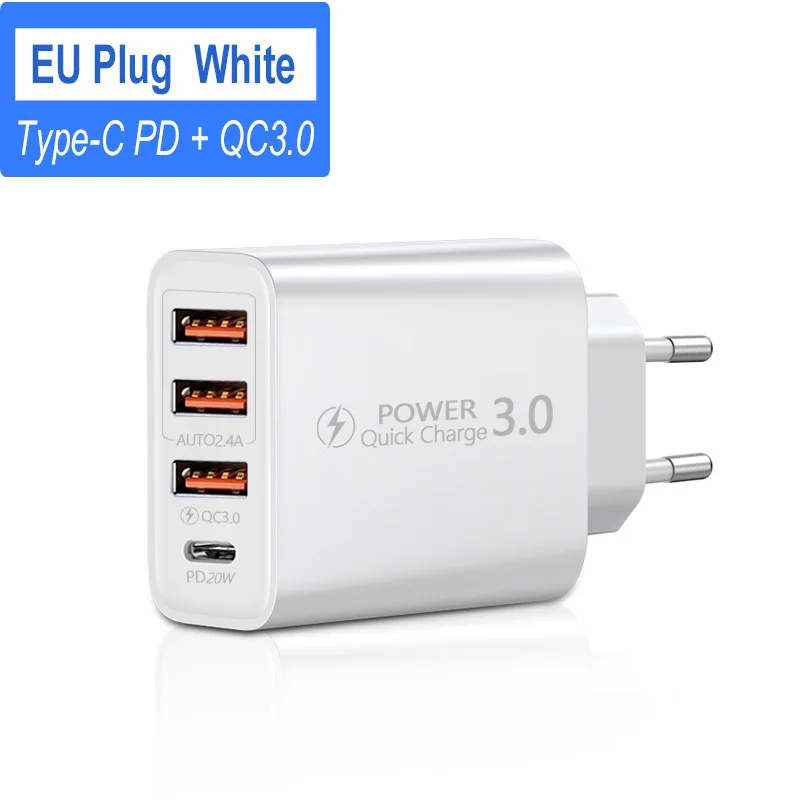 PD 20W USB 3.0 Type-C Charger Fast Quick Charge Mobile Phone For Iphone 11 12 13 Samsung Xiaomi Android Ipad C Power Adapter | Мобильные