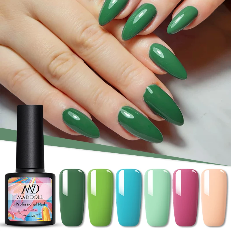 MAD DOLL 8 мл весенне летняя серия уф Гель лак для ногтей отмачиваемый светодиодный