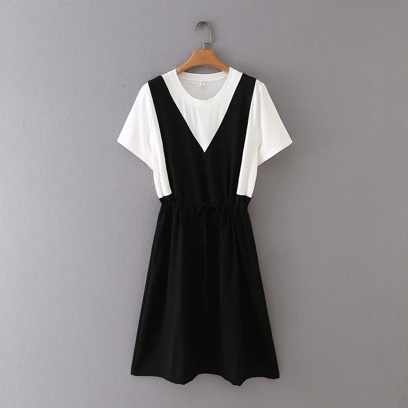 

Женское летнее платье с круглым вырезом, милые Плиссированные Длинные платья в стиле пэчворк