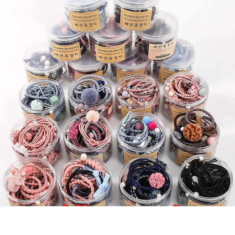 

2020 Hot-Selling Korean High Elastic Band Children And Girls Do Not Hurt The Hair Loop Pearl Bow Headrope Adult Women