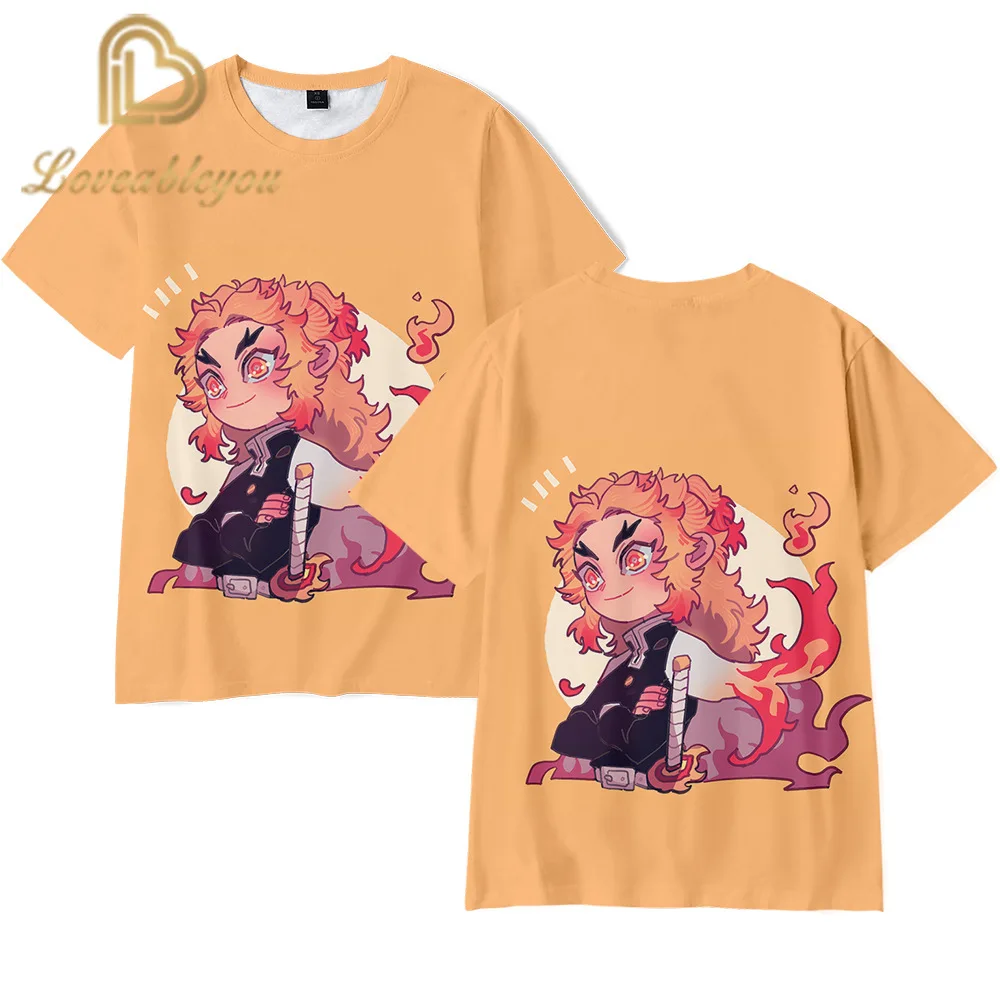 Летние футболки с 3d принтом коротким рукавом убийца демонов: Kimetsu No Yaiba Kamado Tanjirou