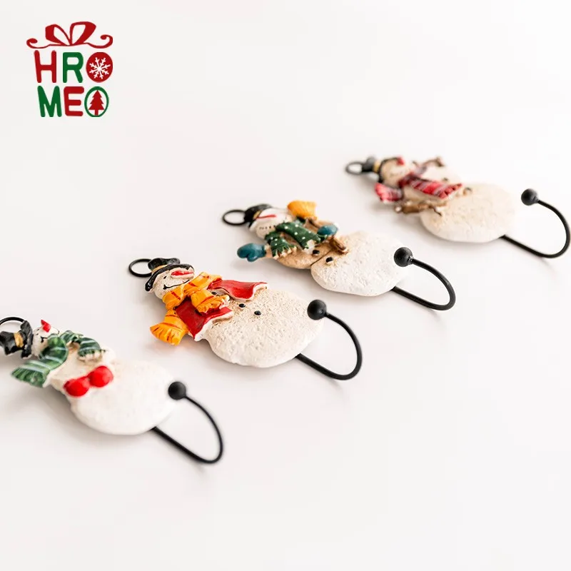 

American Country Vintage Resin Creative Christmas Snowman Hook Christmas Decoration