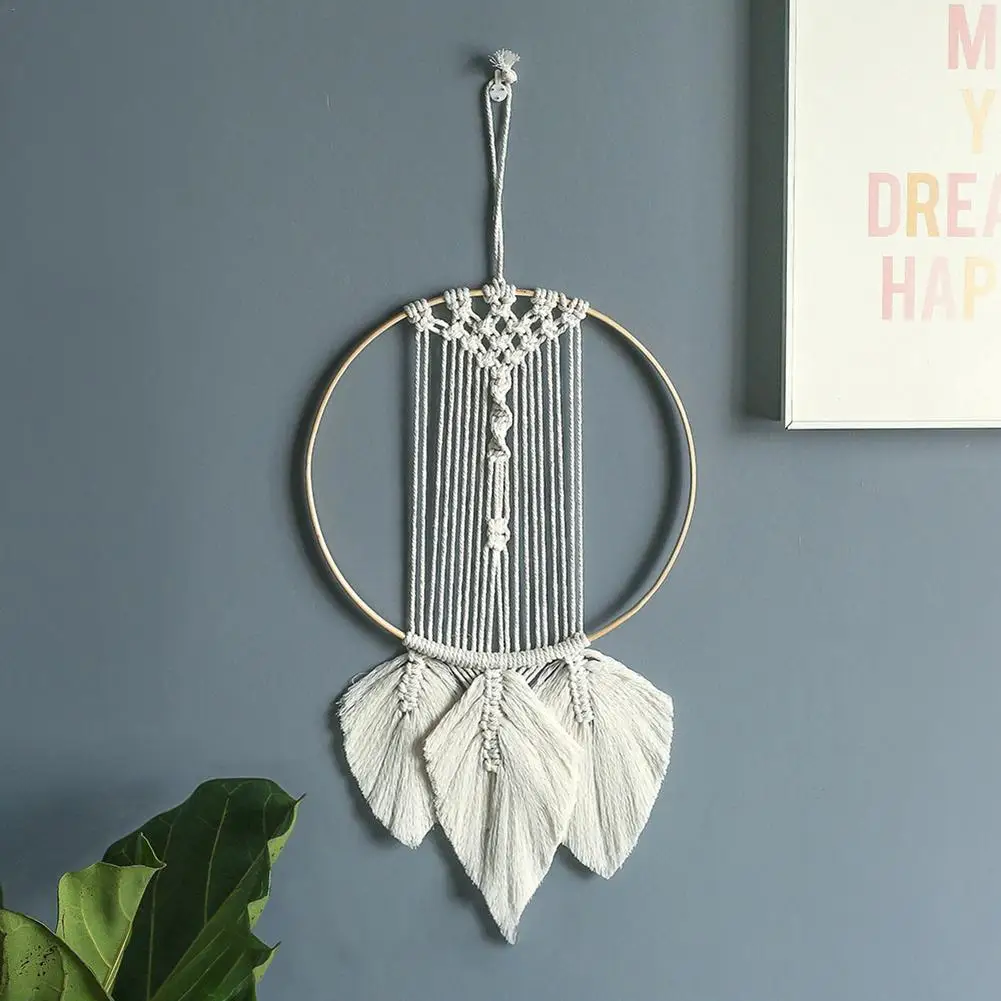 Macrame Feather Wall Mirrors Espejos Decorativos Makeup Mirror Bath Room Tapestry Boho Decor for Home Living | Дом и сад