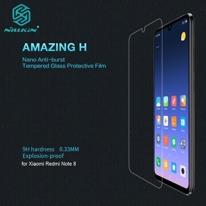 Для Xiaomi Redmi Note 8 закаленное стекло Горячая Nillkin Amazing H Nano Защита от взрыва 9H 0,33 мм Защитная пленка для Redmi Note 8 Стекло
