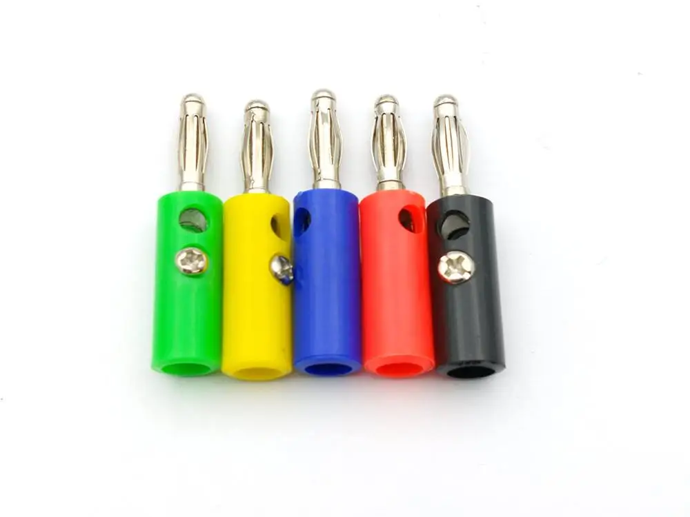 250 шт. 5 цветов 4 мм Штекерный разъем типа банан|plug 4mm|plug bananaplug l |