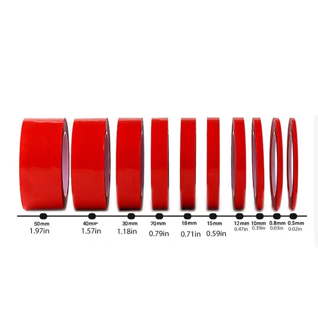 

Transparent Double Sided Tape Household Wall Hangings Adhesive Glue Tapes Car Sticker Auto Adhesive Tape 15mmX3m, 30mmX3m