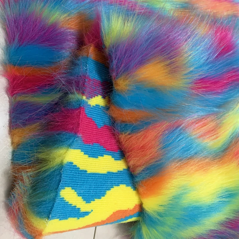 Высококачественный толстый жаккардовый воротник из искусственного меха в