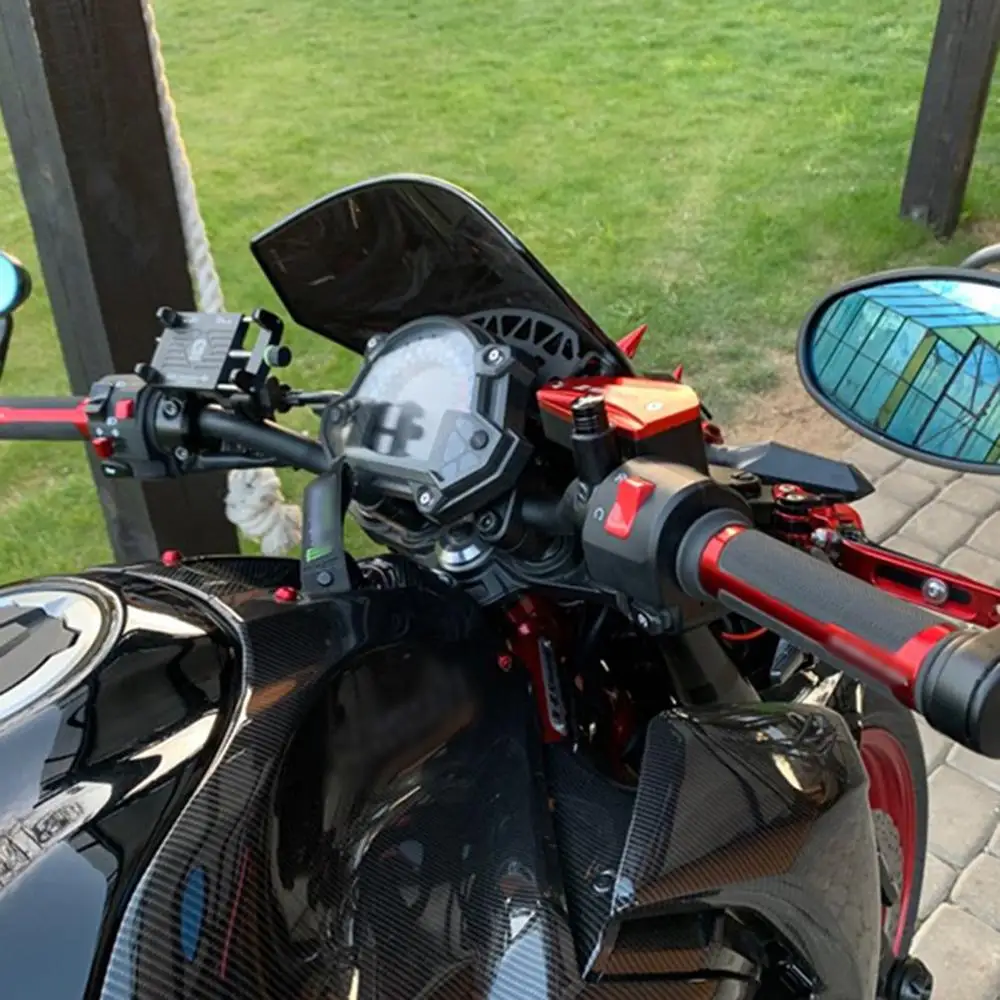 

Motorcycle Modified Accessories Rearview Mirror Oval Handlebar Mirror Motorcycle Handle Mirror Aluminum Alloy