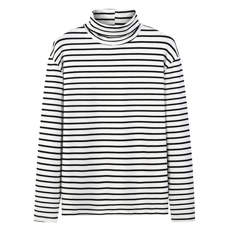 Мужской Полосатый пуловер с высоким воротником осенний и зимний мужской тонкий