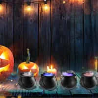 halloween fog machine led mist maker sprayer with led light spinner plasma ball spinner led horror witch smoking pot