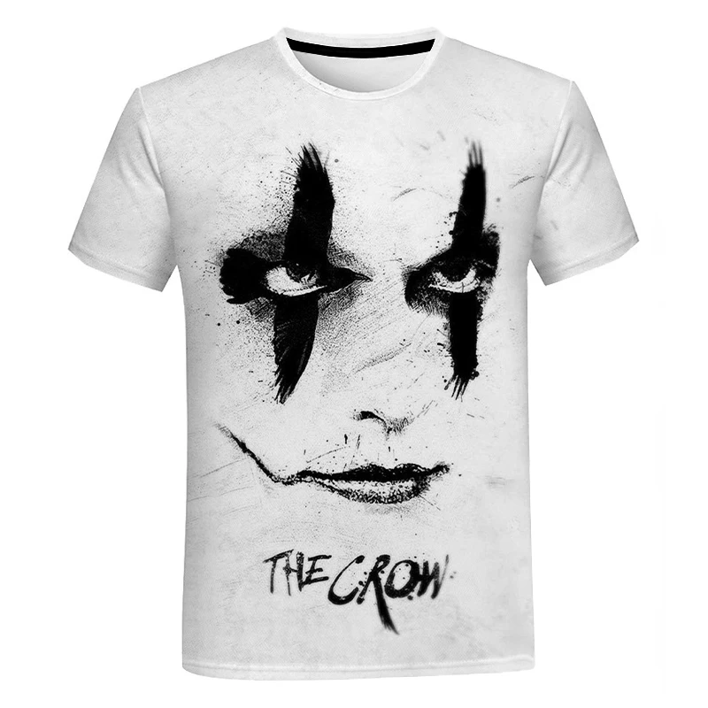 

The Crow 3D Printed T-Shirt Horror Movie Fashion Streetwear Men Women O-Neck Oversized T Shirt Harajuku Hip Hop Tees Tops Unisex