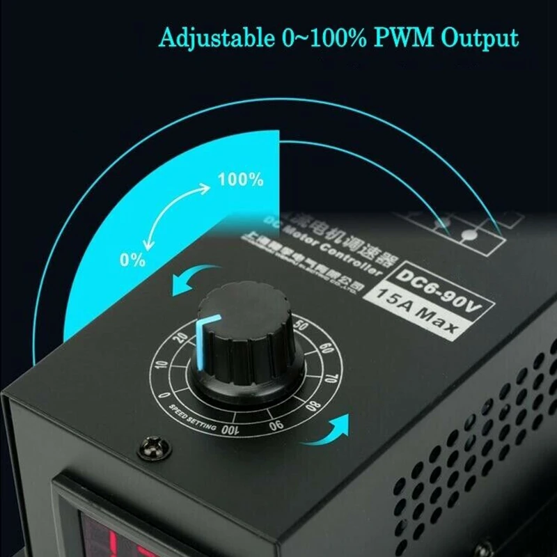

DC Motor Speed Regulator 6V-90V PWM Module Digital Controller Switch Display