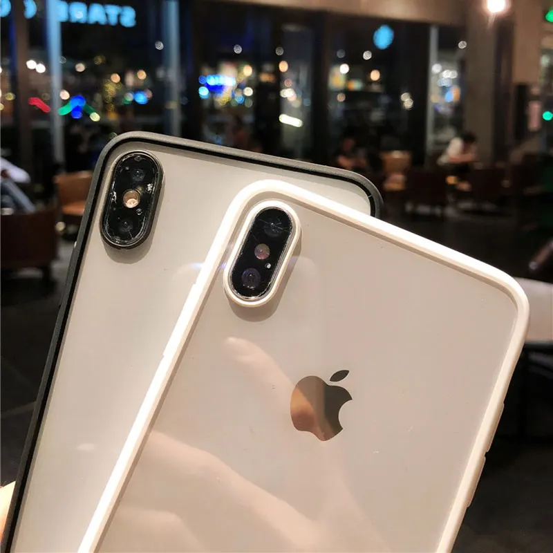 Чехол для iPhone X 7 8 Plus Xr Xs макс. закаленное стекло Роскошная задняя крышка 6 6s