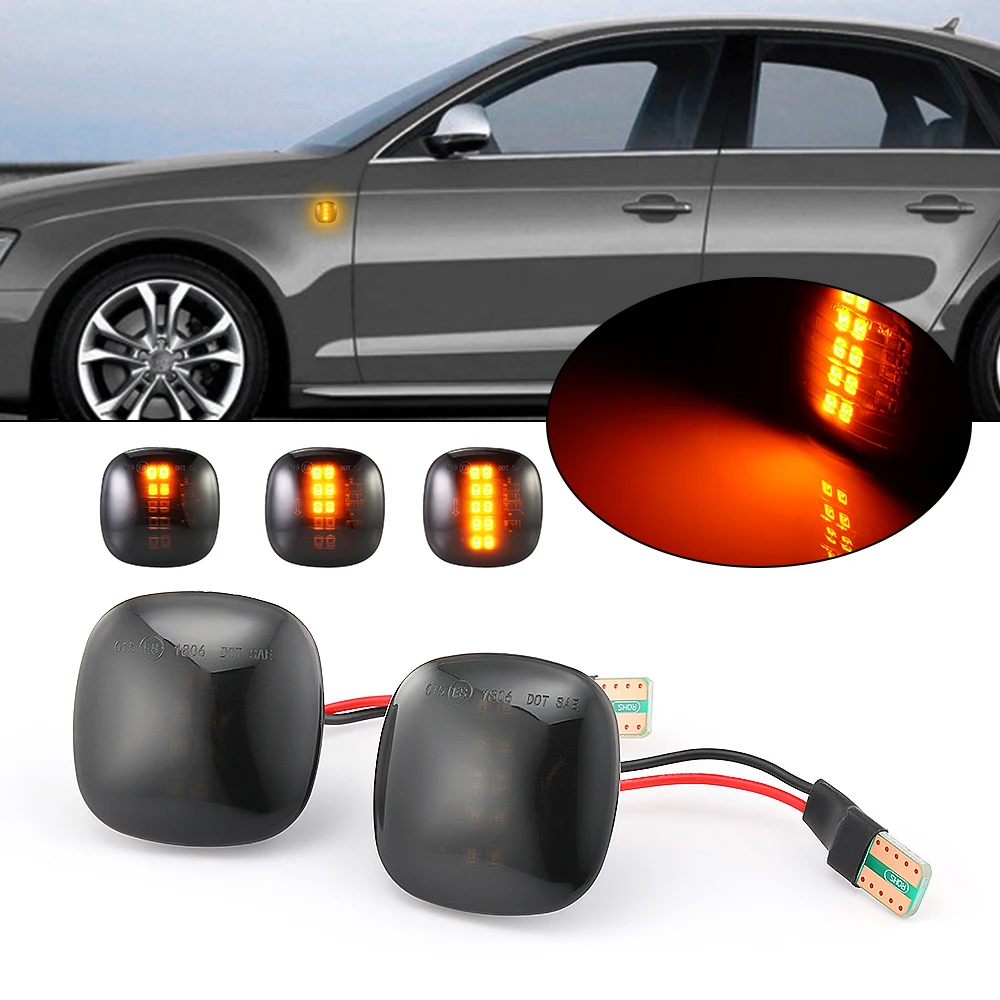 

2 pieces Led Dynamic Side Marker Light Turn Signal Sequential Blinker Lamps For Audi A3 8L A4 B5 Skoda Fabia Praktik Octavia