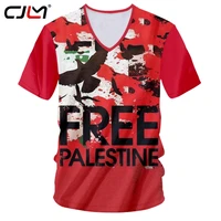 cjlm new peace dove painted mens neck v t shirt free palestine shirt liberation slogan mens clothing t shirt flying oversized