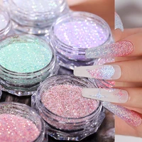 1 box shining nail glitter power auroras flakes sequins paillette crystal holographic nail pigment dust powder nail decoration