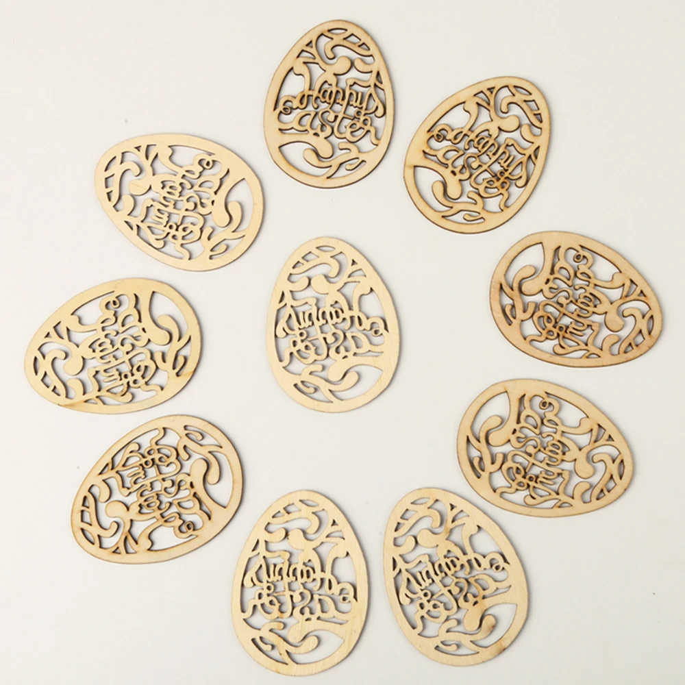 10 шт. резные фотографический фон с пасхальными яйцами деревянные поделки своими