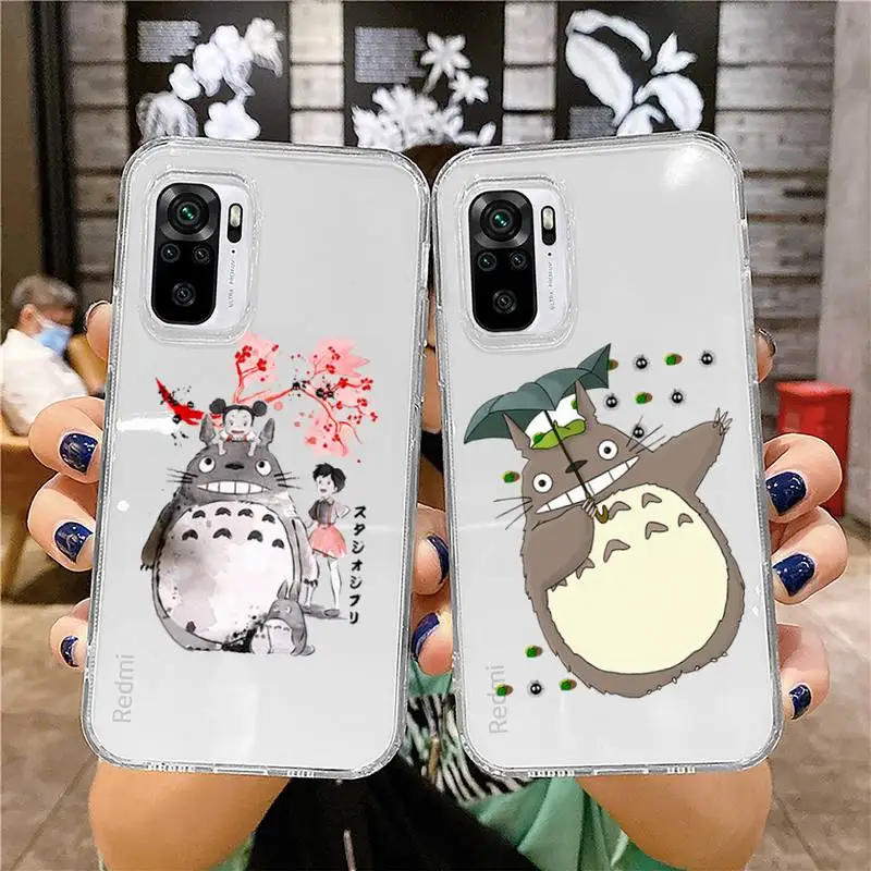 

Hayao Miyazaki Spirited Away anime Phone Case Transparent for Xiaomi redmi note x f poco 10 11 9 7 8 3 i t s pro cover shell