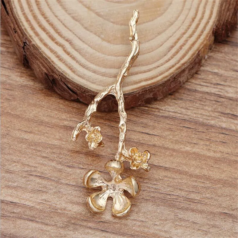 

SIXTY TOWFISH 10 Pieces DIY Jewelry Accessories 58*22mm Alloy Ancient Retro Style Materials Flower Charms