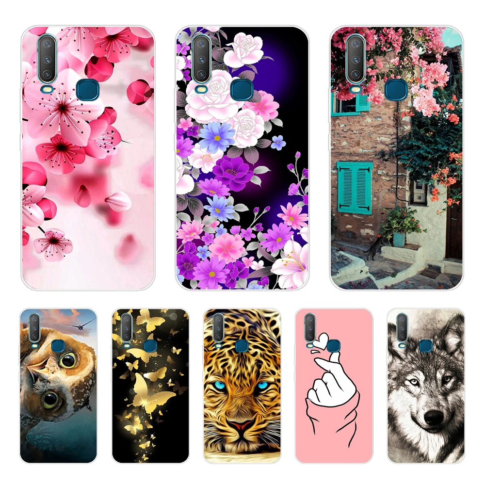 Чехол для Vivo Y11 2019 чехол Y17 Y15 Y12 Y3 мягкий силиконовый из ТПУ задняя крышка телефона