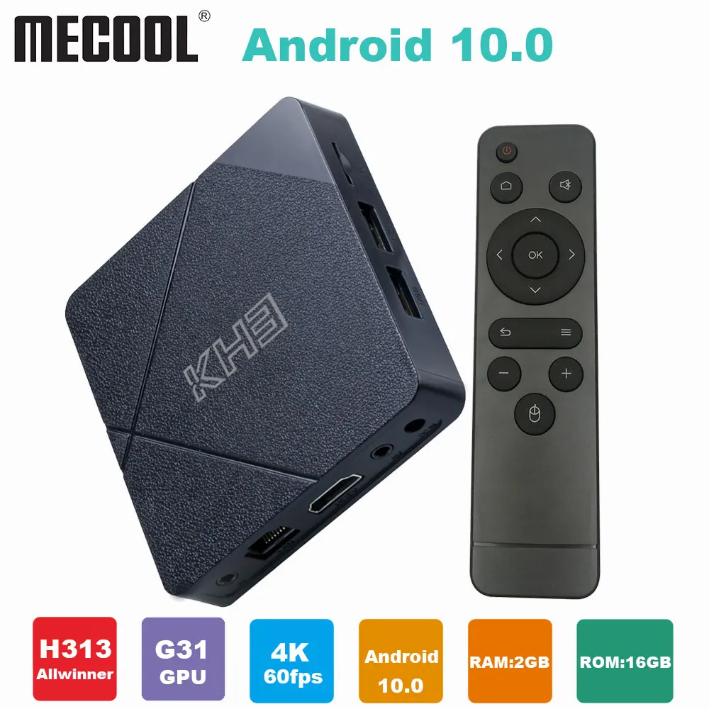ТВ приставка Mecool KH3 Android 10 Allwinner H313 четырехъядерный процессор ARM Cortex A53 Smart Tv 2 Гб 16