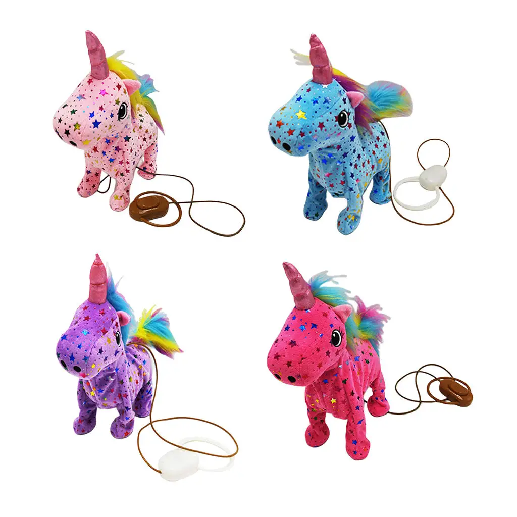 

Dancing Unicorn Electric Horse Robot Toy Plush Stuffed Animal Pet Kids Gift