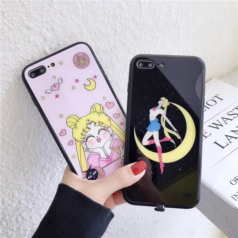 Светодиодный чехол Sailor Moon для iphone 10 X XS MAX XR 7 8 6S 6 Plus 7plus 8plus светящийся с голосовой