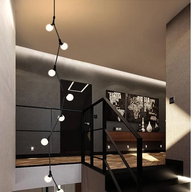 Креативная лоза люстра для виллы лестницы Потолочная подвесная освещение отеля