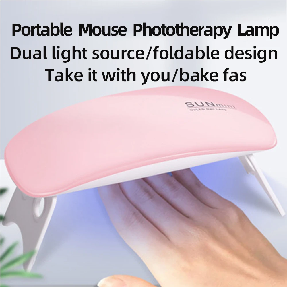 

Mini Carrying Bag Nail Art Dryer 6W Nail Art Lamp LED UV Manicure Lamp Nail USB Cable Household Nail Polish for Drying Nails Hot