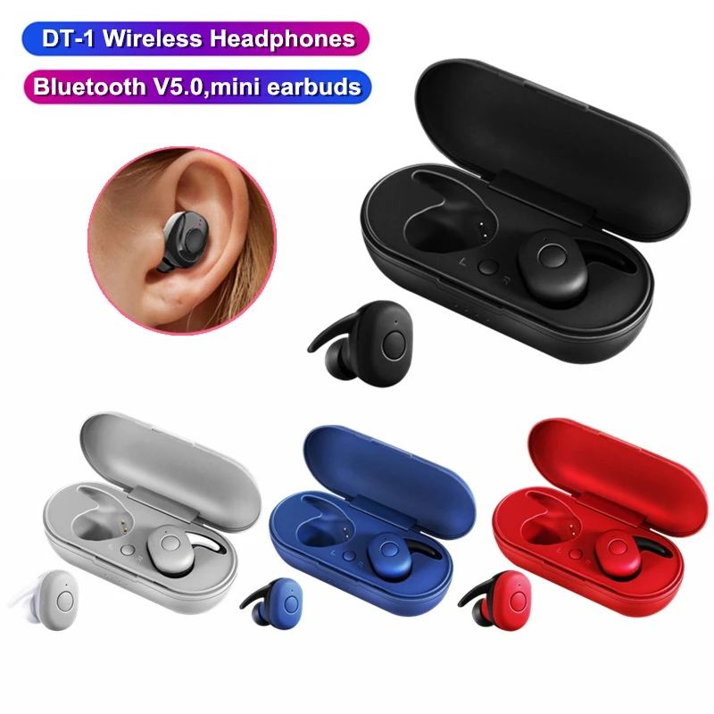 DT 1 TWS Bluetooth 5 0 наушники беспроводные мини 3D стерео звук гарнитура для iphone samsung xiaomi