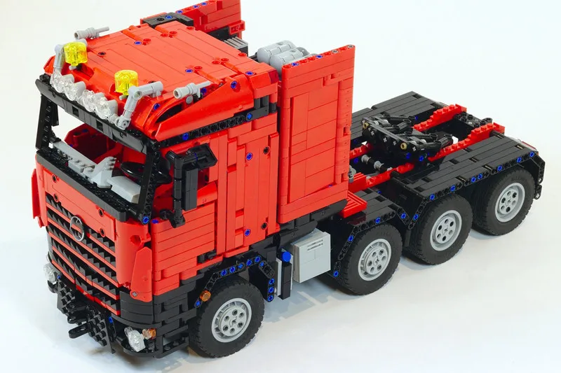 Технология строительный блок Радиоуправляемый трейлер MOC 7790 сборки и
