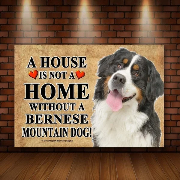 

Bernese Mountain Dog a House Is Not a Home Tin Sign