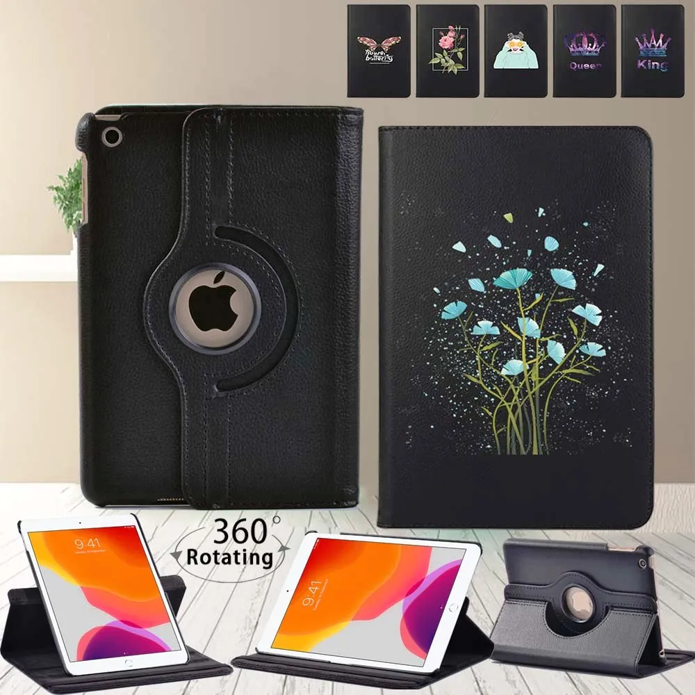 

For Apple Ipad Mini 4 5/ipad 2 3 4 360 Rotating Leather Stand Cover Case for IPad (5th/6th/7th/8th Gen) Print Smart Tablet Case